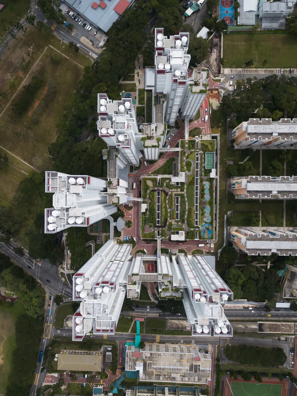View across a Singapore HDB estate